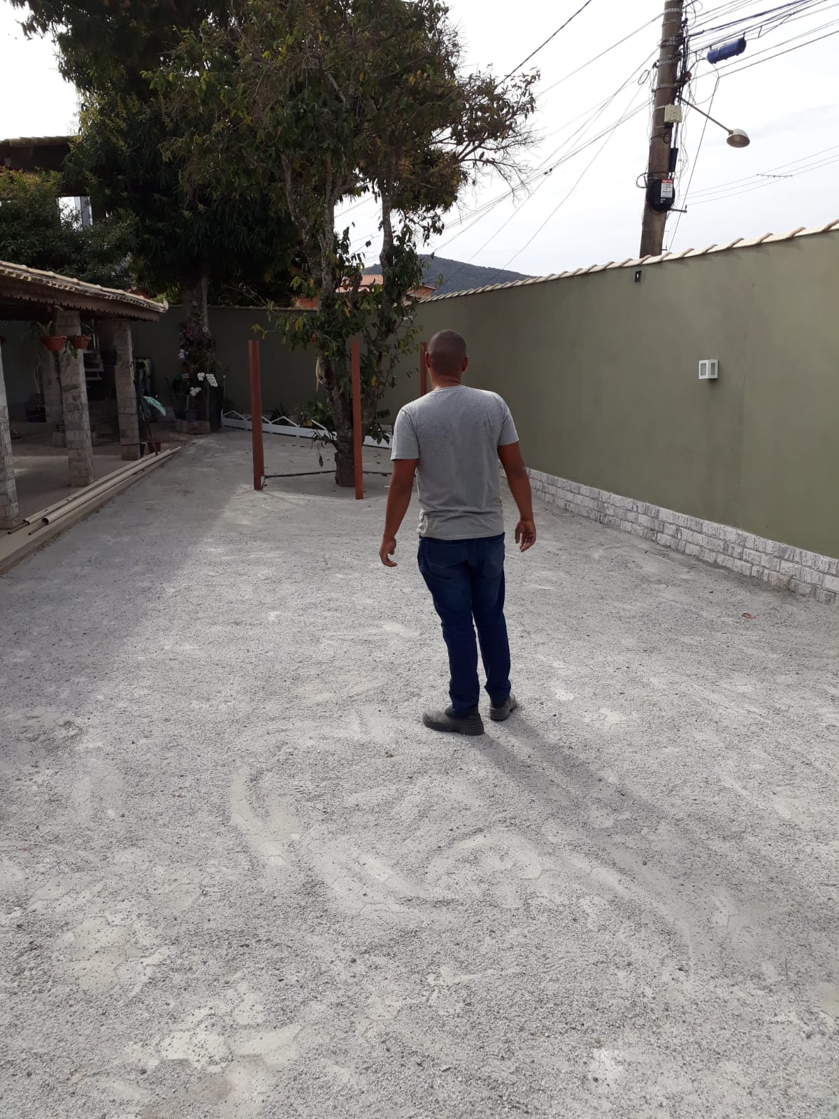 Área externa preparada para acabamento